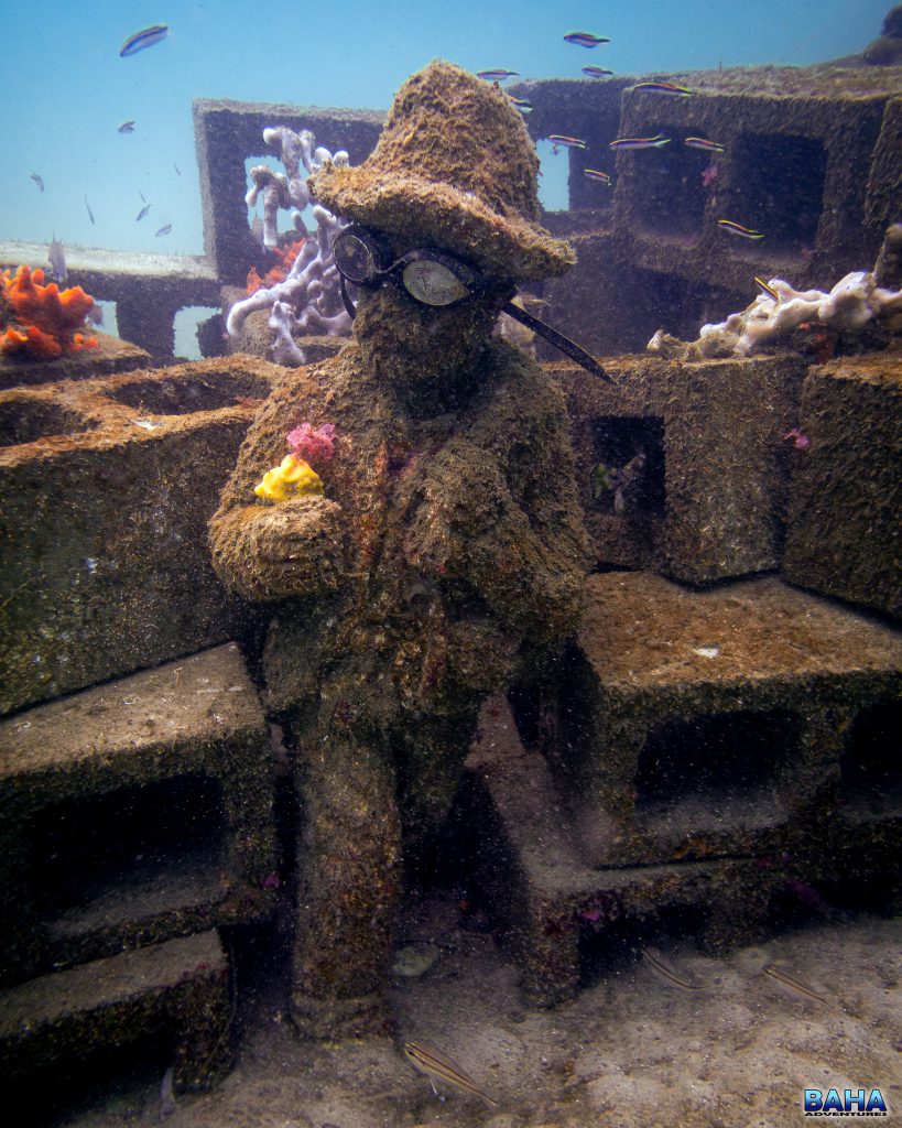 One of the sunken statues at Clifton Gardens